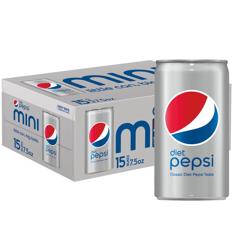 Diet Pepsi Cola Soda Pop, Oz, Mini