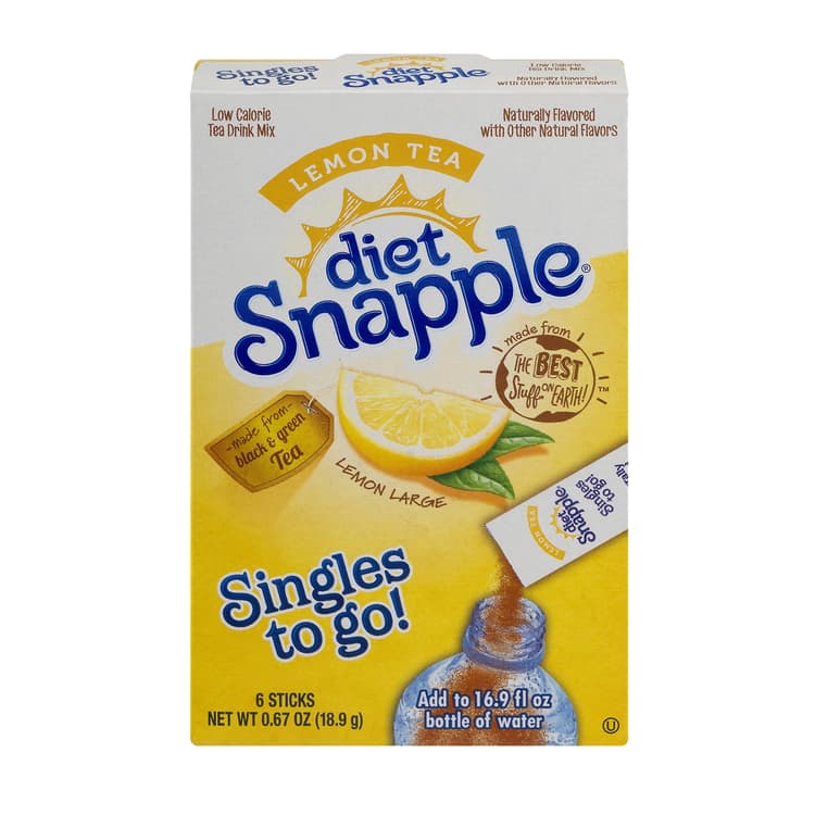 Diet Snapple Singles To Go! Lemon Tea