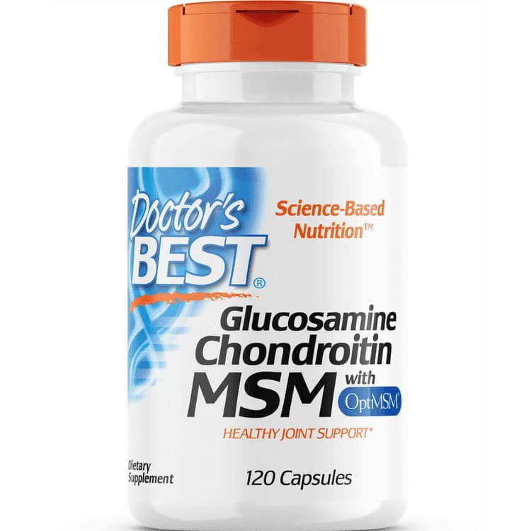 Doctor'S Best Glucosamine Chondroitin Msm With Optimsm, Joint Support, Non-Gmo, Soy Free, 120 Caps