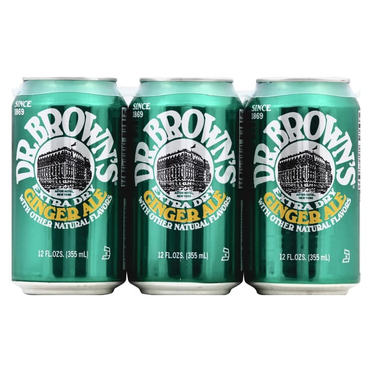 Dr Brown Soda-Cans-Ginger Ale