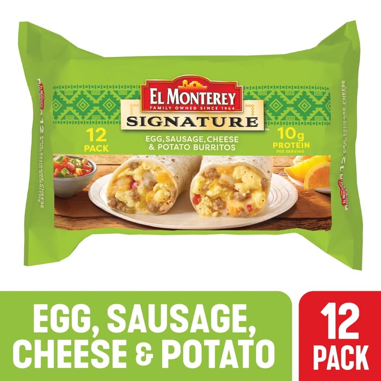 El Monterey, Signature - Burritos, Egg, Sausage, Cheese & Potato