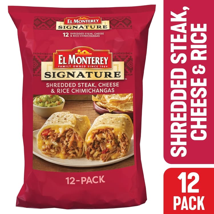 El Monterey Signature Steak Cheese & Rice Chimichangas