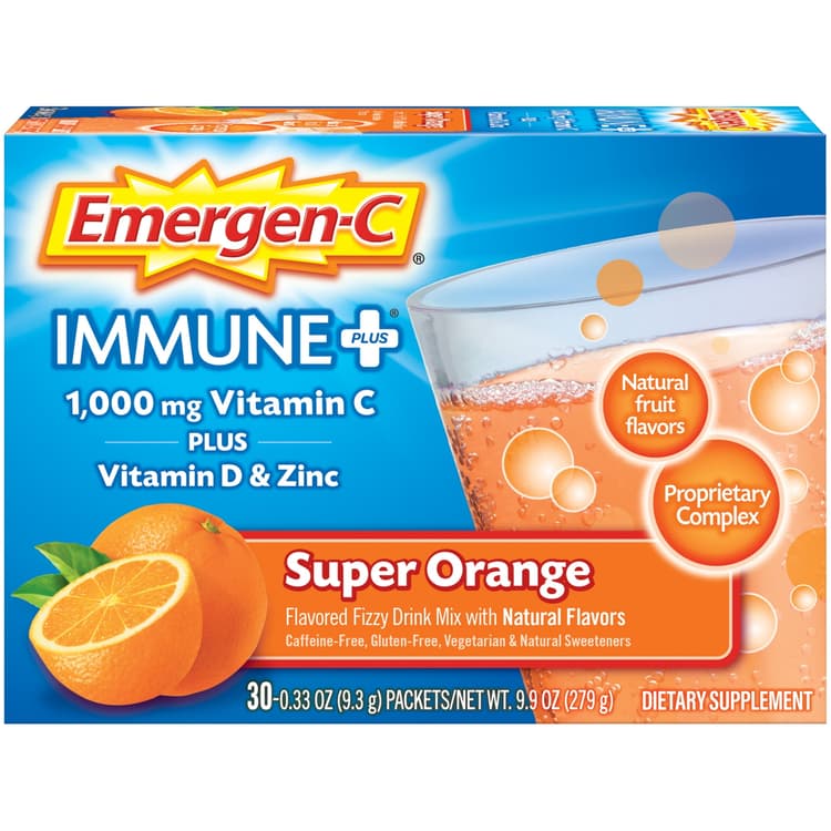 Emergen-C Immune Plus Super Orange Dietary Supplement