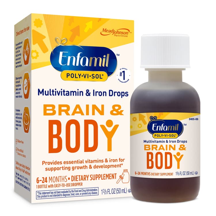Enfamil Poly-Vi-Sol Liquid Multivitamin Supplement And Iron For Infants And Toddlers Dropper