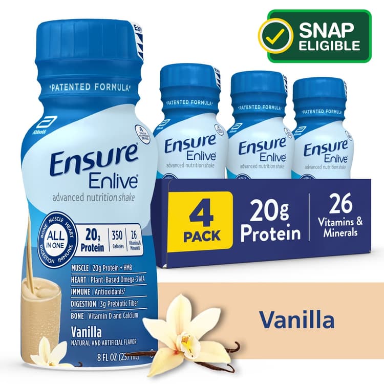Ensure Enlive Advanced Meal Replacement Shake Vanilla Ready-To-Drink Oz Bottles