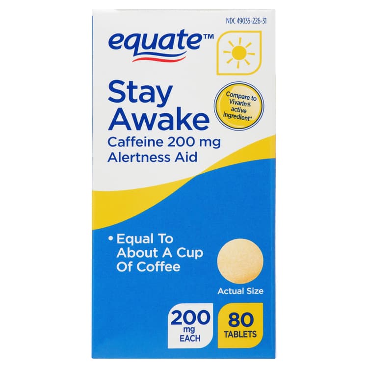 Equate Caffeine Stay Awake Tablets