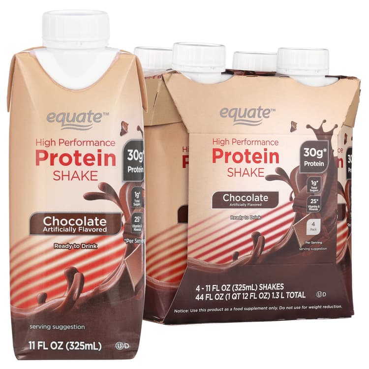 Equate High Performance Protein Nutrition Shake, Chocolate