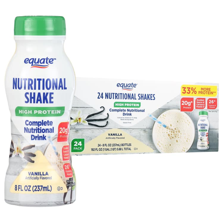 Equate High Protein Shake Nutrition Drink, Vanilla