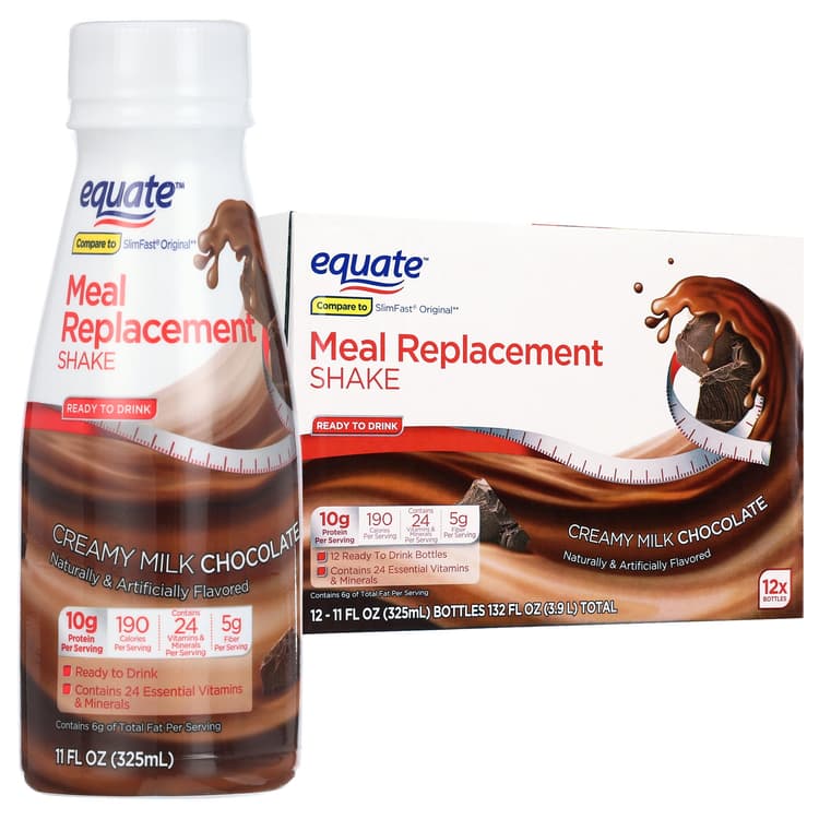 Equate Meal Replacement Shake, Creamy Milk Chocolate
