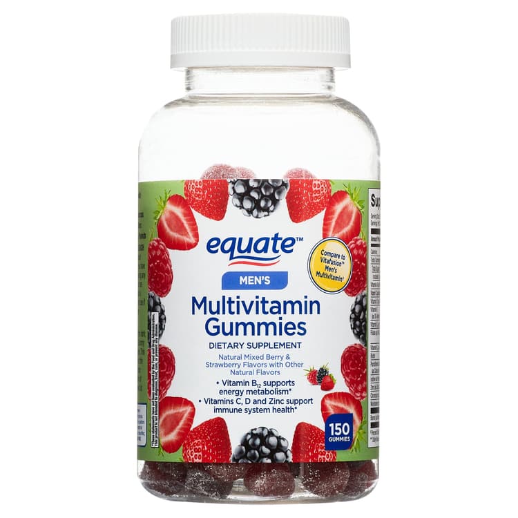 Equate Men'S Multivitamin Gummies For General Health, Mixed Berry