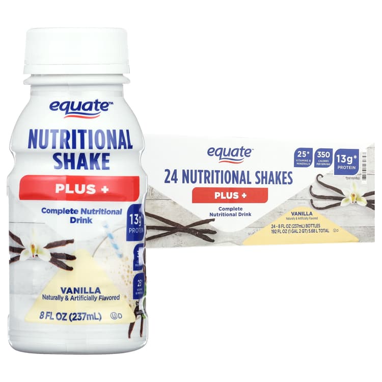 Equate Nutritional Shakes Plus, Vanilla