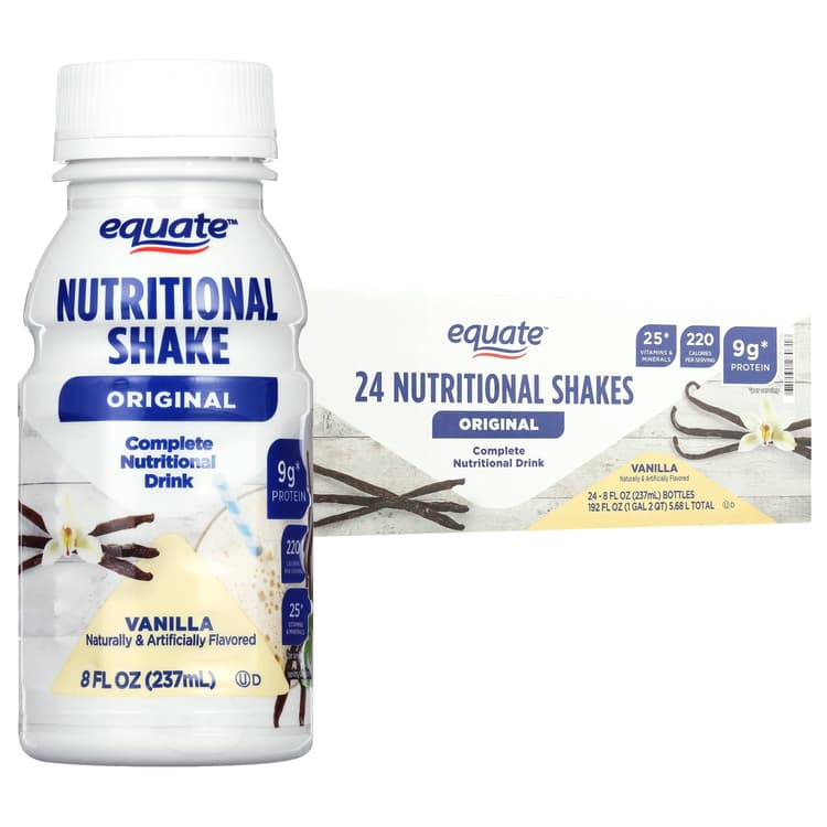 Equate Original Meal Replacement Nutritional Shakes, Vanilla