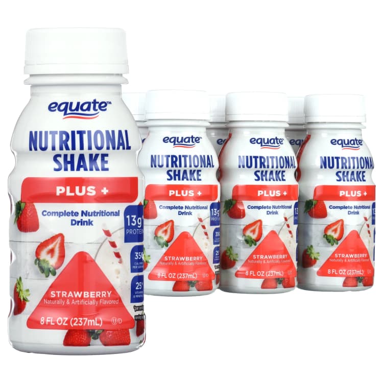 Equate Plus Nutritional Shakes, Strawberry