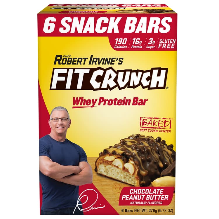 Fitcrunch Robert Irvine'S Chocolate Peanut Butter Whey Protein Bar