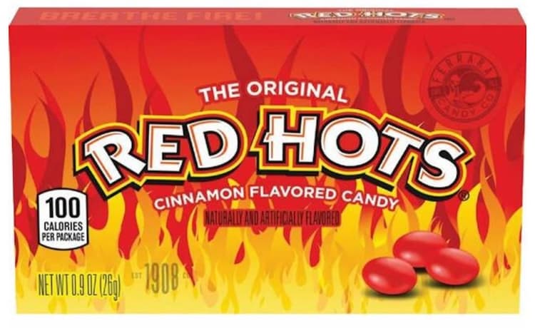 Ferrara Red Hots Cinnamon Flavor. Candy