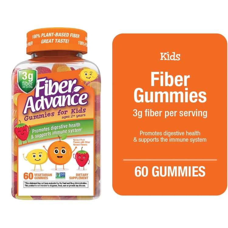 Fiber Advance Gummies For Kids 60 Vegetarian Gummies