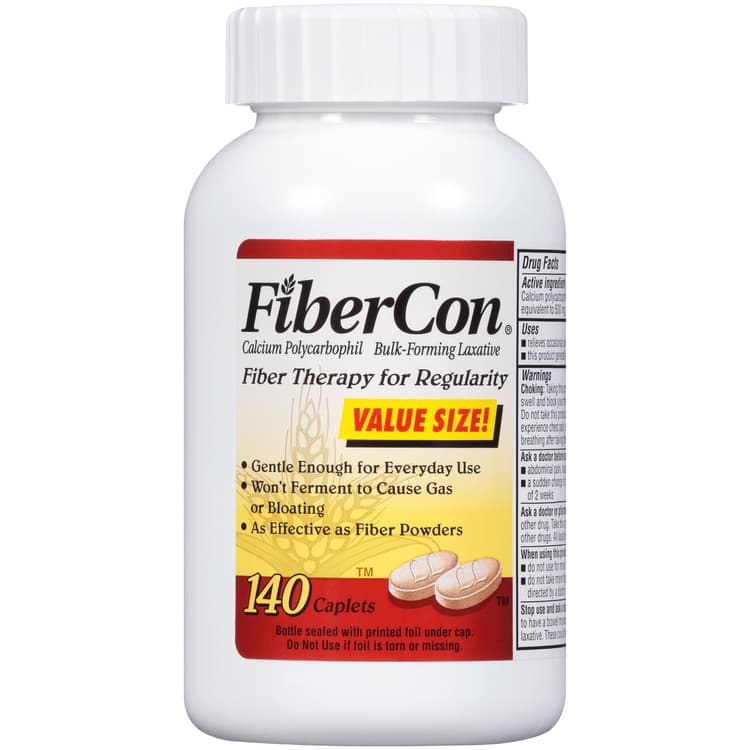 Fibercon Fiber Therapy For Regularity (Calcium Polycarbophil) Caplets