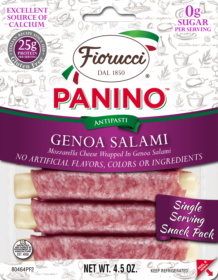 Fiorucci Genoa Salami And Mozzarella Panino, Plastic Tray
