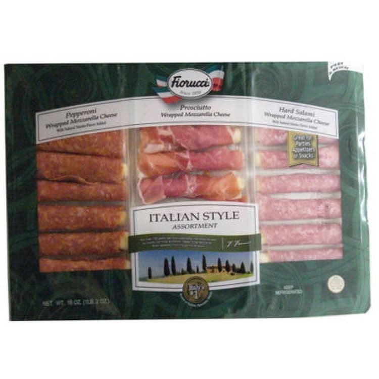 Fiorucci Italian Style Assortment. Prosciutto, Hard Salami, Pepperoni & Mozzarella Paninos
