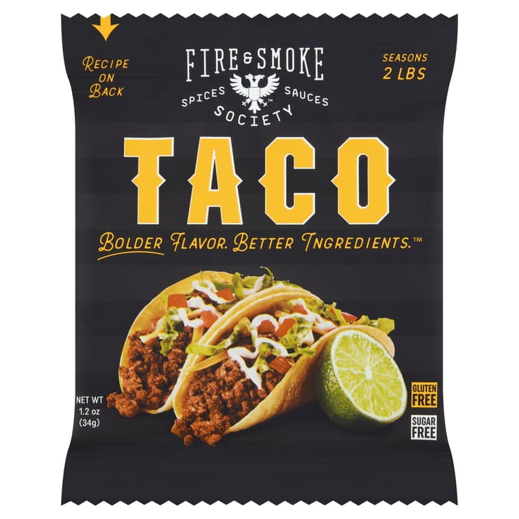 Fire & Smoke Society Taco Seasoning,; Seasons