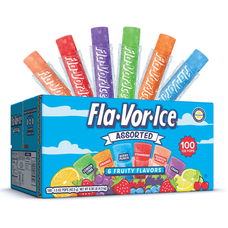 Fla Vor Ice Ice Pops, Assorted