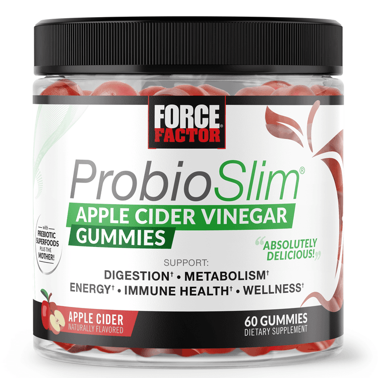 Force Factor Probioslim Apple Cider Vinegar Gummies Supplement, 60 Gummies