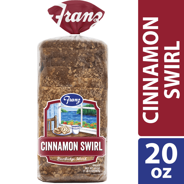 Franz Sandwhich Bread Bainbridge Island Cinnamon Swirl