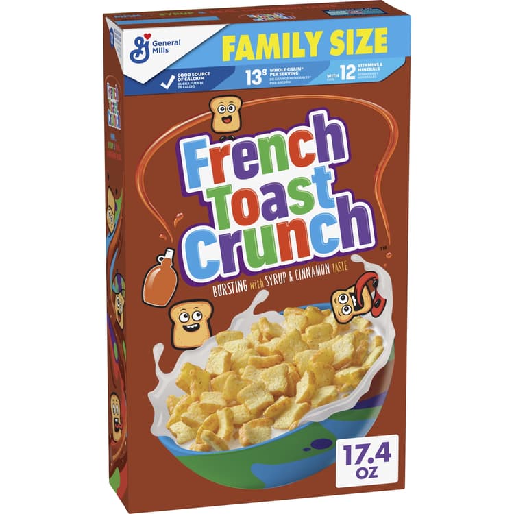 French Toast Crunch Sweetened Breakfast Cereal Family Size Cereal
