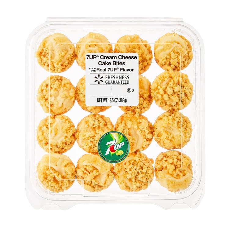 Freshness Guaranteed 7Up Cream Cheese Mini Cake Bites,, Clamshell, Shelf-Stable/Ambient