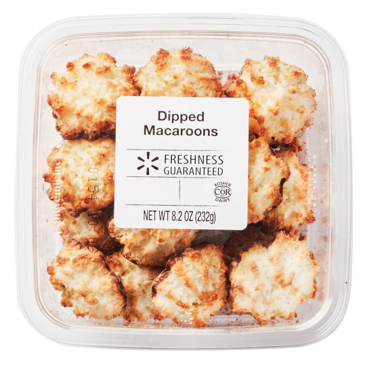 Freshness Guaranteed Dipped Macaroon Cookies