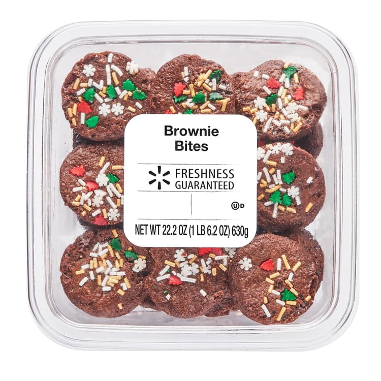 Freshness Guaranteed Holiday Brownie Bites,, Shelf-Stable, Soft, Chewy, Decadent Dessert With Sprinkles And Confetti