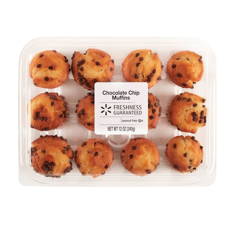 Freshness Guaranteed Mini Chocolate Chip Muffins, Clamshell, (Shelf Stable, Ambient
