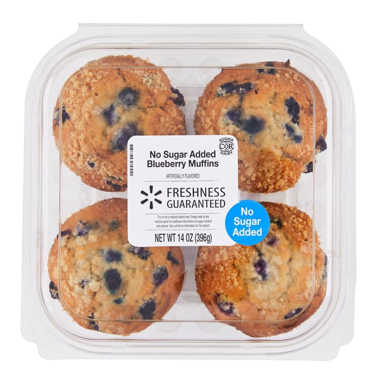 Freshness Guaranteed No Sugar Added Blueberry Regular Muffins