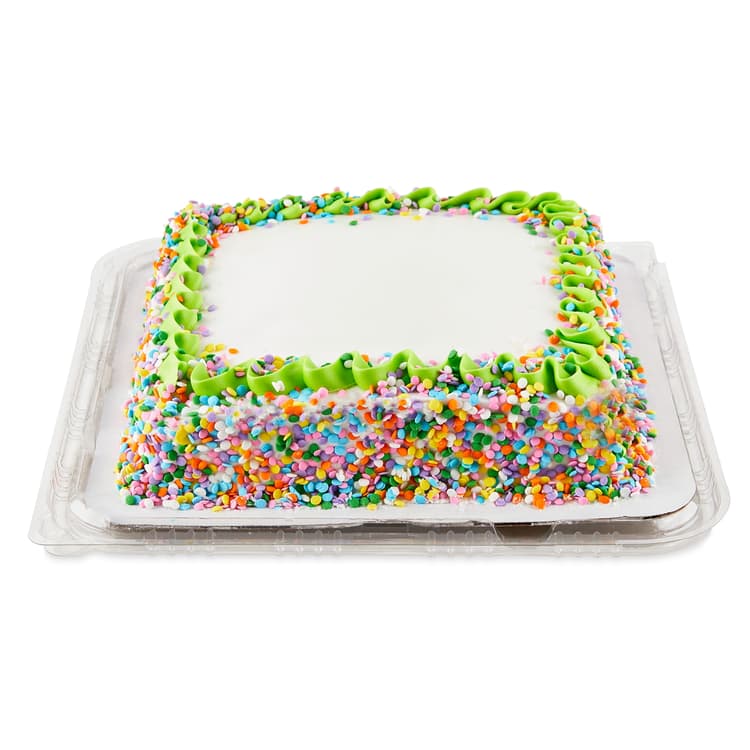 Freshness Guaranteed White Cake, Vanilla Buttercreme Style Icing