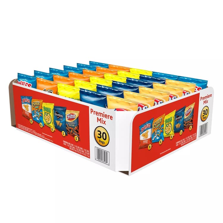 Frito Lay Snack Chips Box, Premiere Mix Bigger Bags