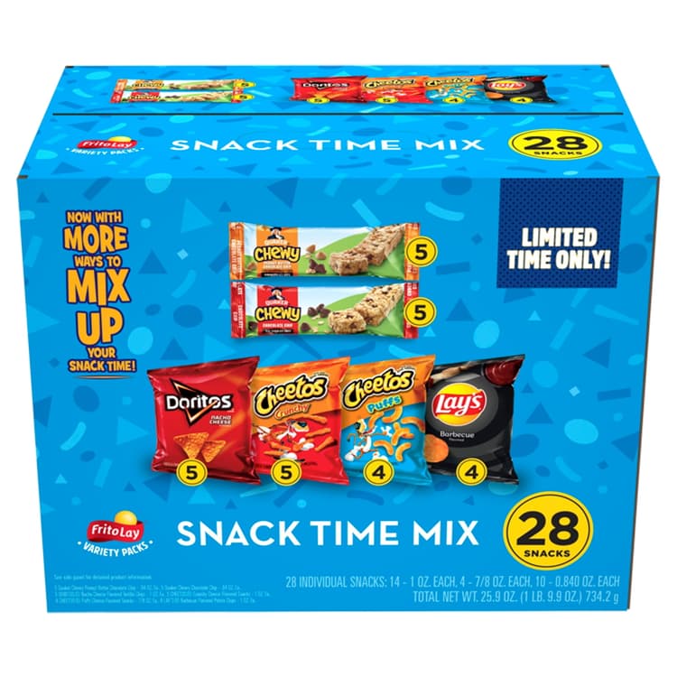 Frito Lay Snacks Mixed Cube With Chewy 28 Single Bags