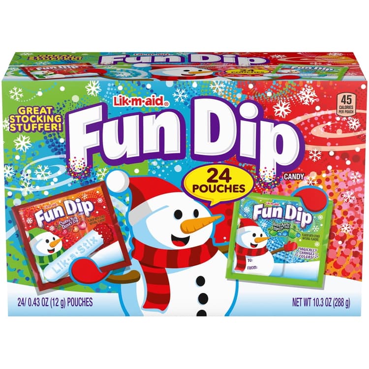 Fun Dip Candy Holiday Variety Pack, Holiday Candy, Christmas Stocking Stuffers 24 Pouches