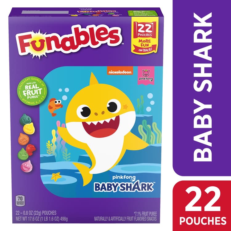 Funables Fruit Flavored Snacks, Baby Shark