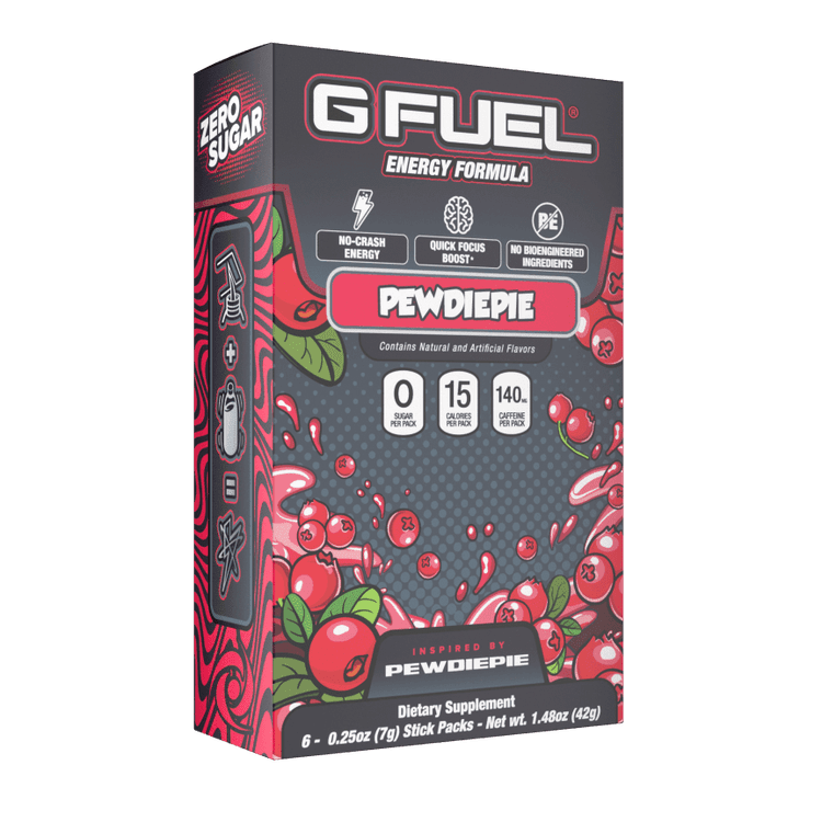 G Fuel Energy Powder Drink Mix, Pewdiepie Flavor