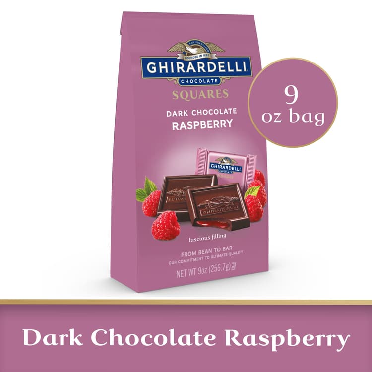 Ghirardelli Dark Chocolate Raspberry Squares