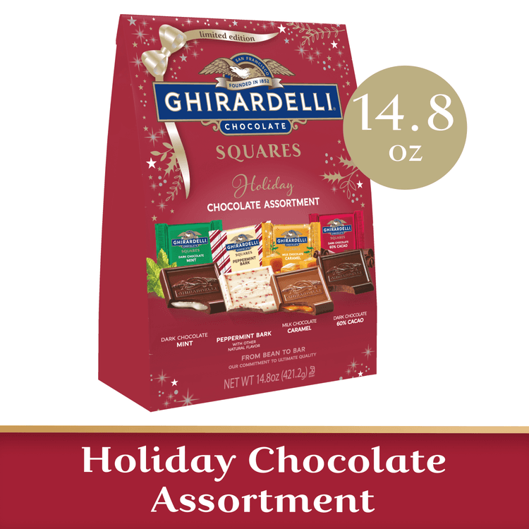 Ghirardelli Holiday Limited Edition Squares Assorted Xl Bag