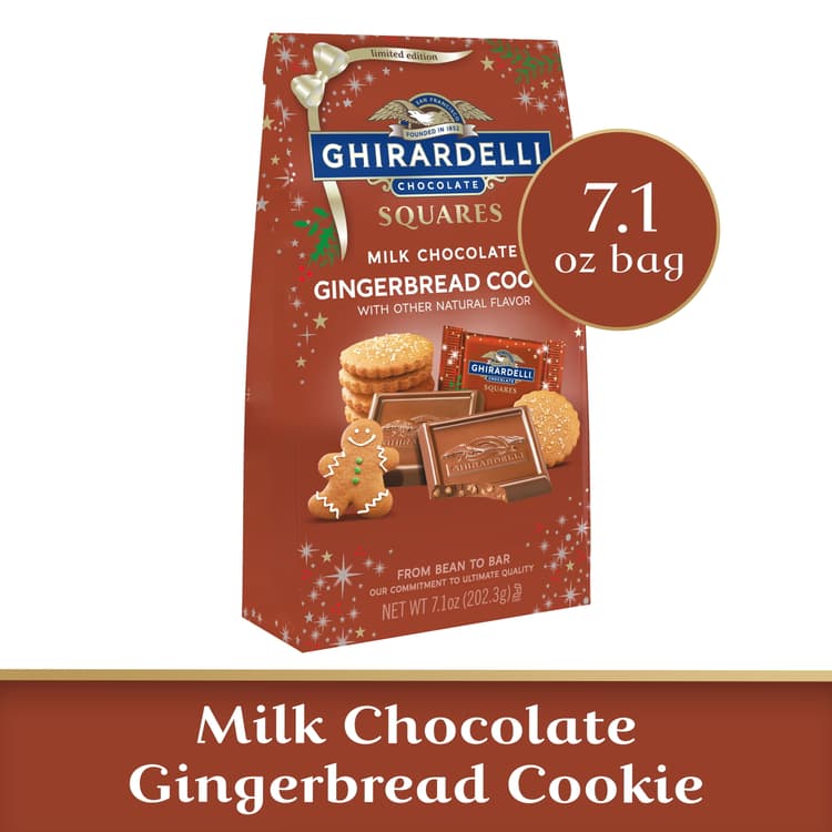 Ghirardelli Chocolate Squares Milk Chocolate Gingerbread Cookie