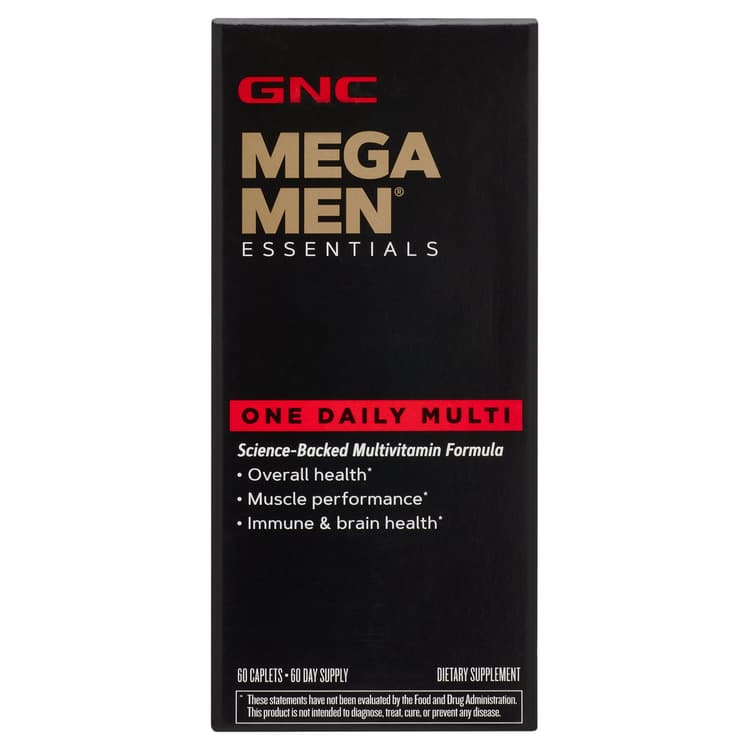 Gnc Mega Men One Daily Multivitamin, Complete Multivitamin And Multimineral Support For Men