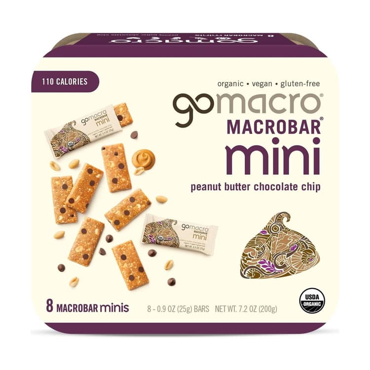 Gomacro Macrobar Mini Peanut Butter Chocolate Chip - Low Fodmap Certified