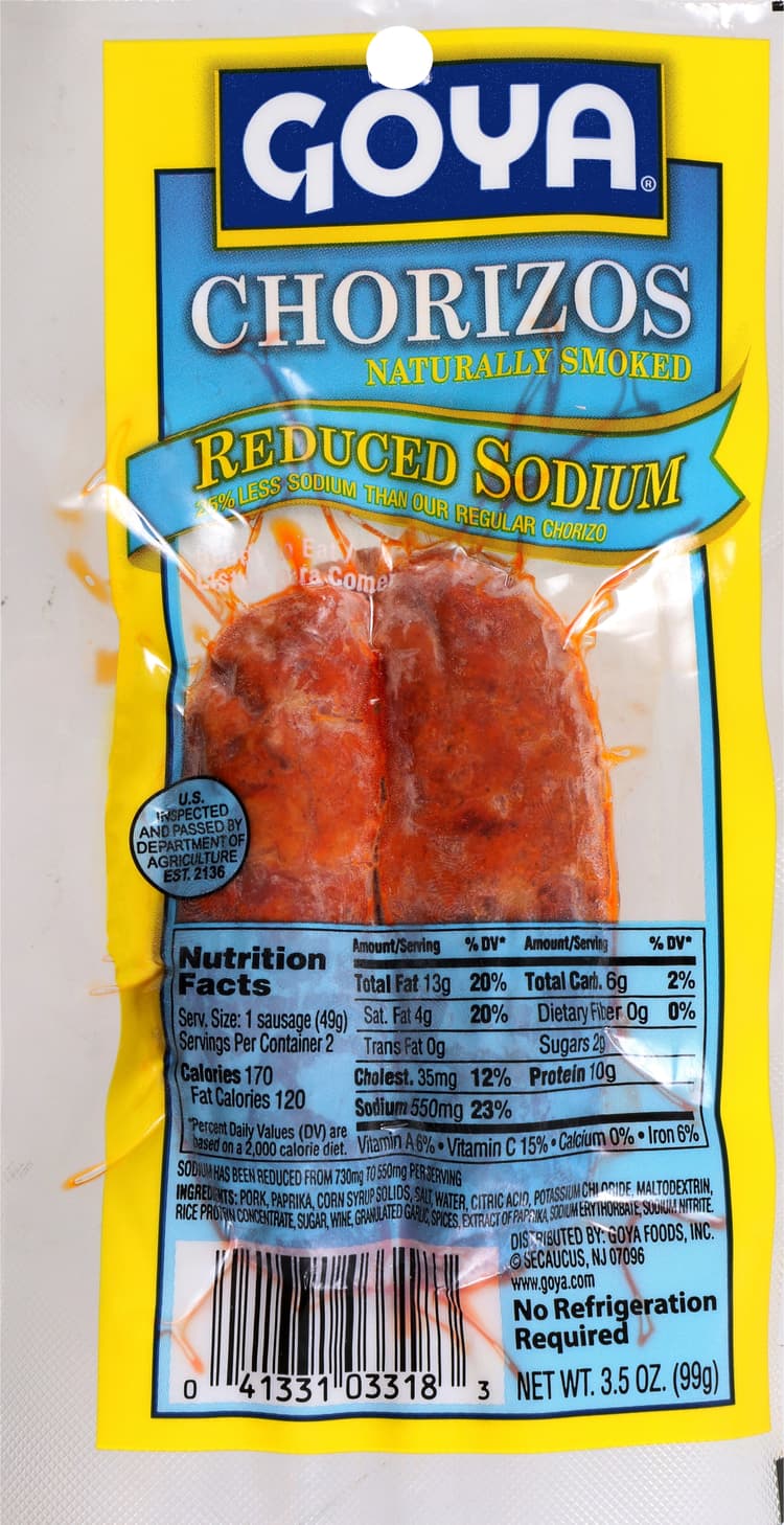 Goya Chorizos Reduced Sodium