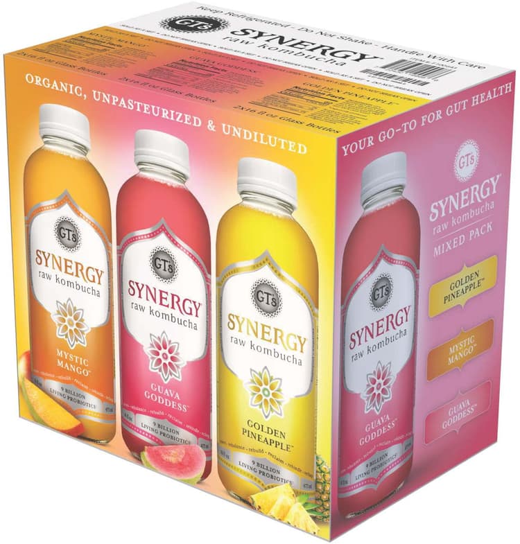 Gt'S Synergy Organic Raw Kombucha Tropical Pack, , Oz Bottles