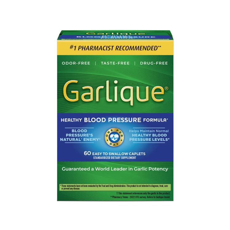 Garlique Healthy Blood Pressure Supplement, Odor Free Garlic, 1800 Mcg Allicin