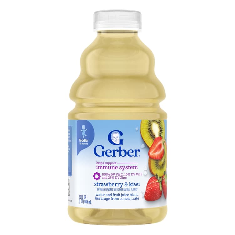Gerber Fruit Splashers Strawberry Kiwi Juice Bottle For Toddler