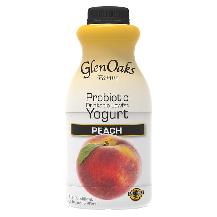 Glenoaks Farms Probiotic Lowfat Peach Yogurt Drink