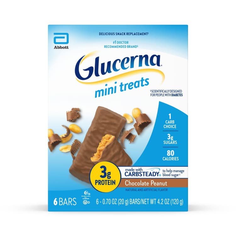 Glucerna Mini Treats Snack Bar Chocolate Peanut